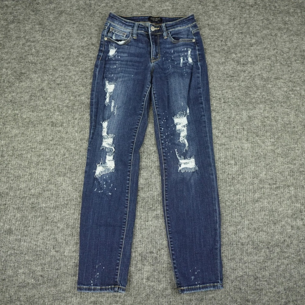 Judy Blue Jeans Womens 1/25‎ Denim Boyfriend Fit Distressed Ladies JB82198DK